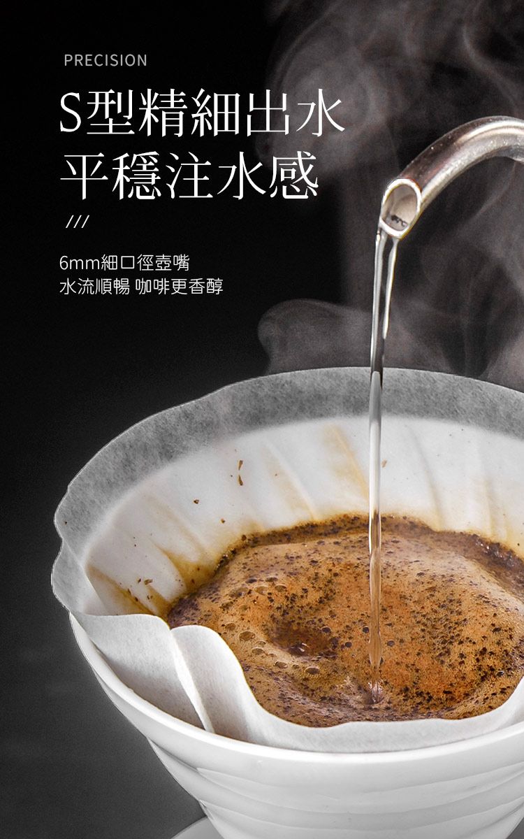 CoFeelコーヒー手淹れポット│304ステンレス鋼│250ml│日本製円錐濾紙│100枚 - コーヒードリッパー - ステンレススチール シルバー